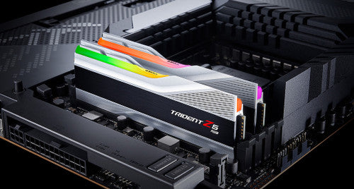 G.Skills Trident Z5 RGB 32GB (2x16GB) DDR5 PC5-48000 6000MHz CL40-40-40-96 1.35V Intel XMP 3.0 gaming ram memory - silver G.Skills Trident Z5 RGB 32GB (2x16GB) DDR5 PC5-48000 6000MHz CL40-40-40-96 1.35V Intel XMP 3.0 gaming ram memory - silver